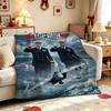 Top Gun Maverick Movie Poster Pattern Blanket Fluffy Plush Throw Blanket For Living Room Gaming Room Home Decor Holiday Gift