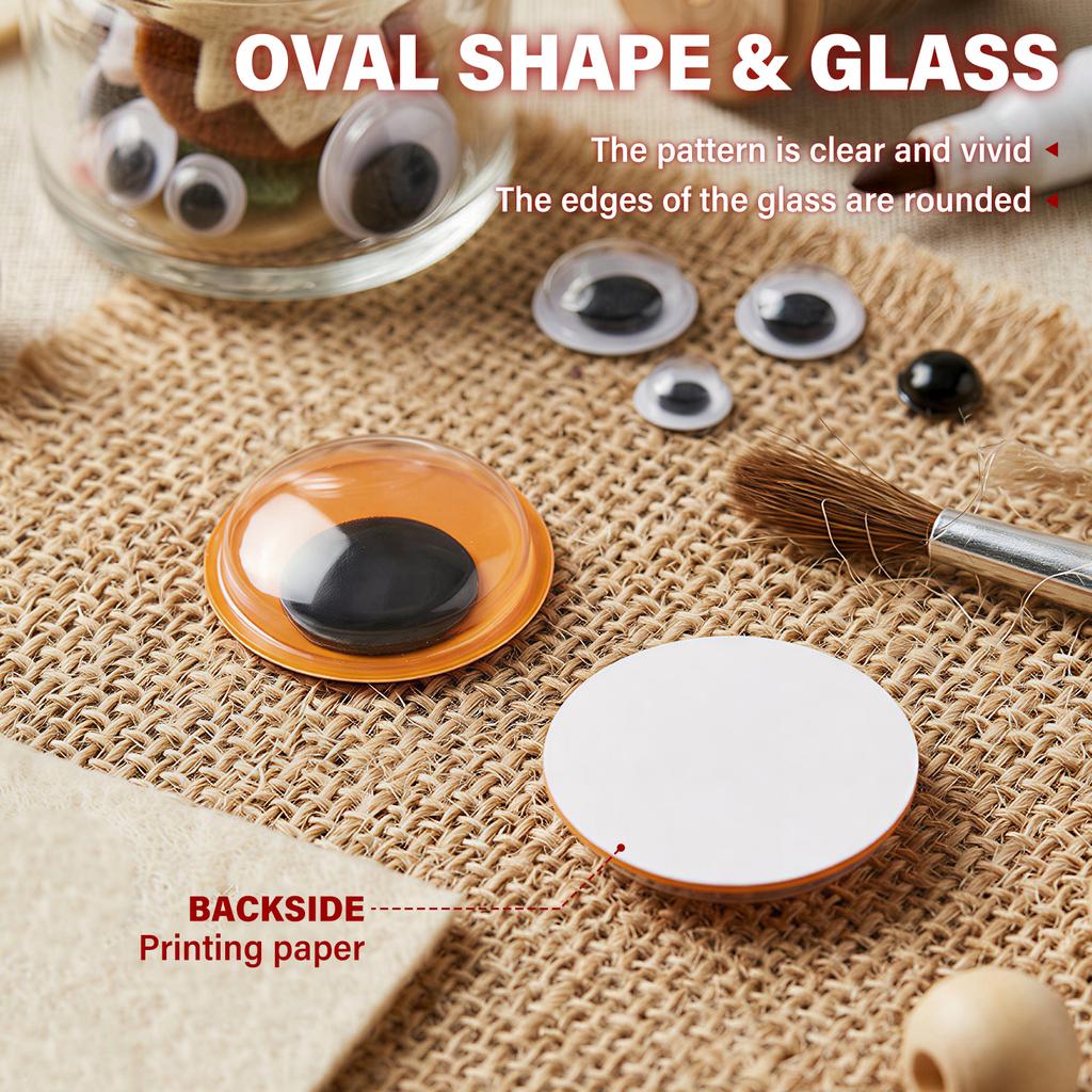 100-1700Pcs Self-Adhesive Googly Eyes Doll Eye Movable Simulation Cartoon Animal Eyeball DIY Kindergarten Children Craft Supplie