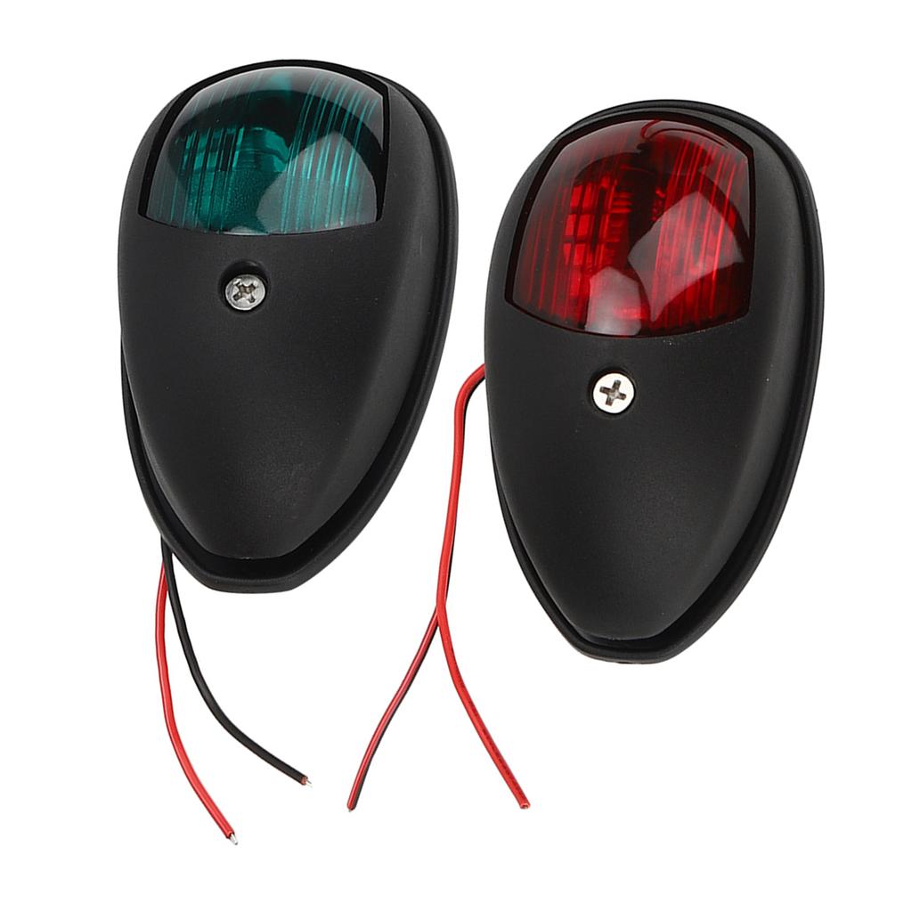 1Pair Portable Durable Yacht Navigation Light 10‑30V Wide Pressure Shipping Signal Lampblack