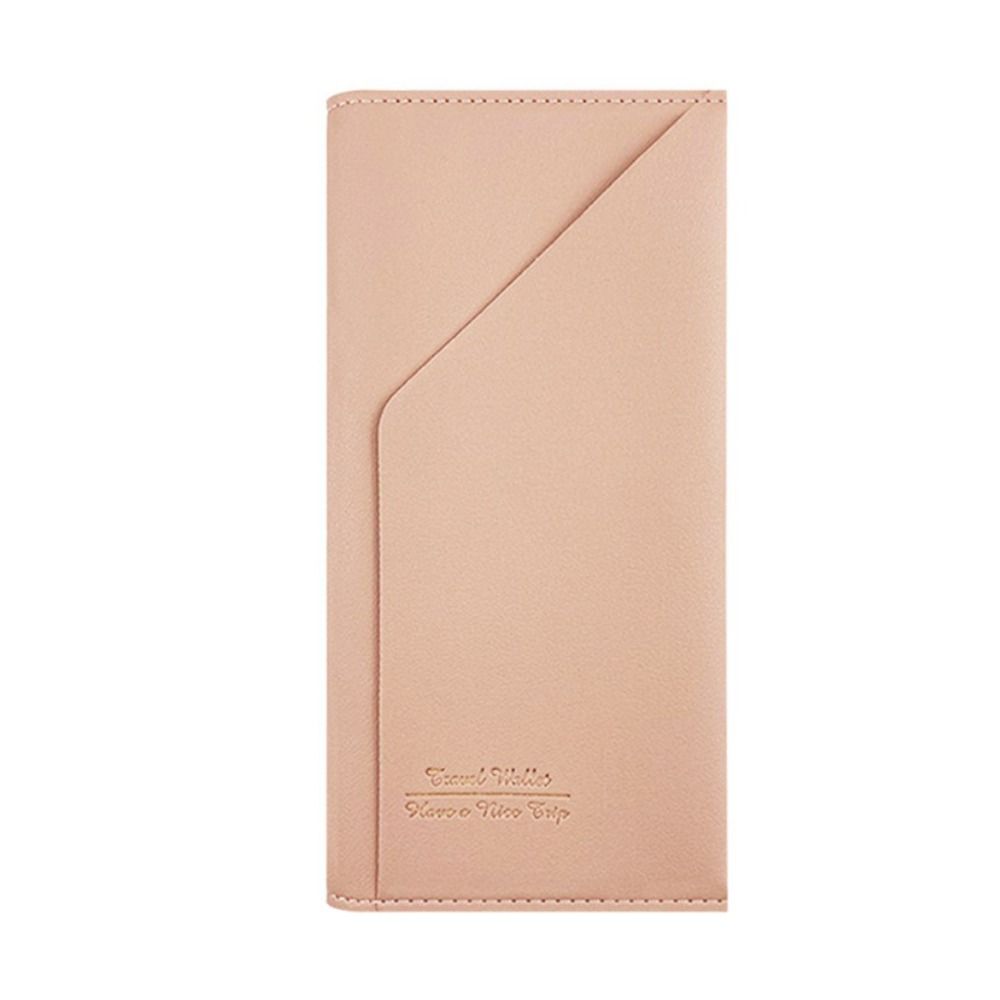 Portable Pu Leather Passport Cover Solid Color Light-weight Passport Holder Purse Bags Women