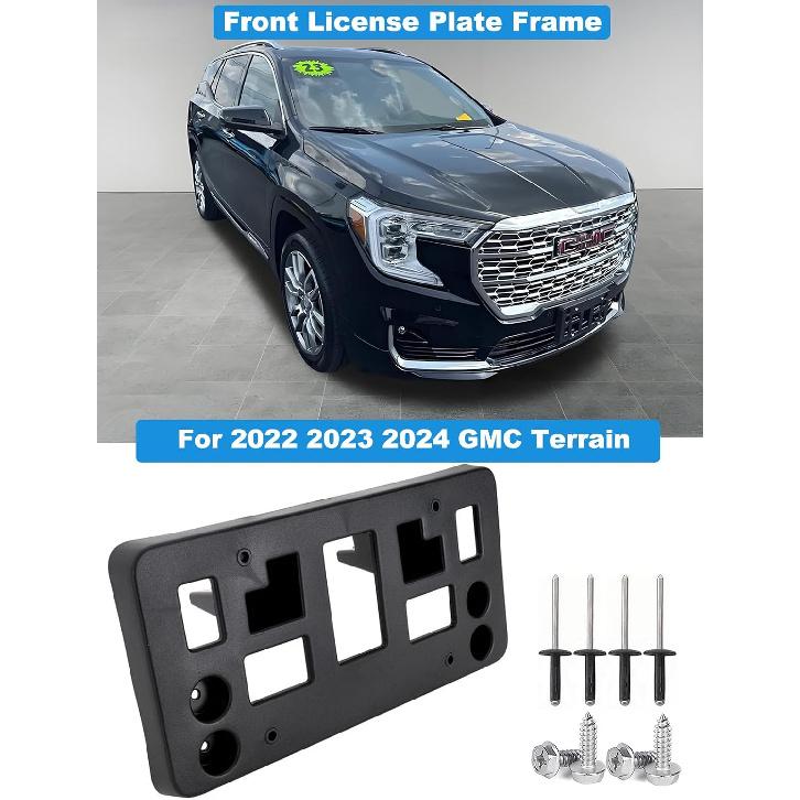 FASTCHE Kennzeichenhalter Rahmen Halterung für Stoßstange Vorne Kompatibel mit 2022 2023 2024 GMC Terrain Ersetzen # GM1068248 84406676