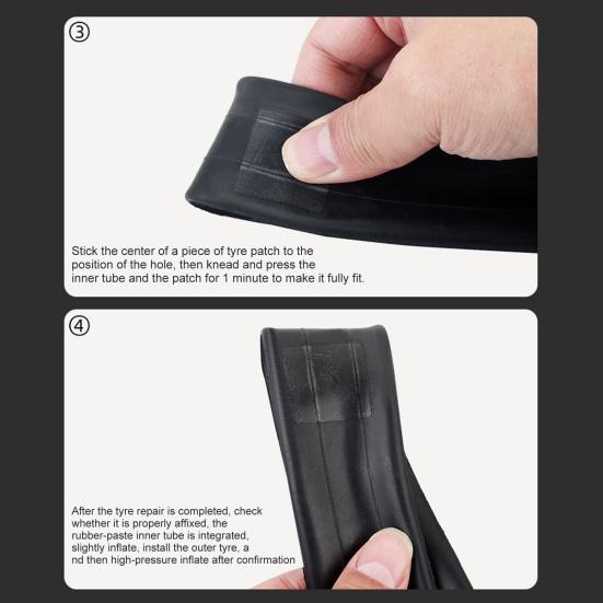 8Pcs Bike Tyre Patches Transparent Easy to Use Small Rubber Bond Well Super Glue Layer Bicycle Puncture Box for Repair