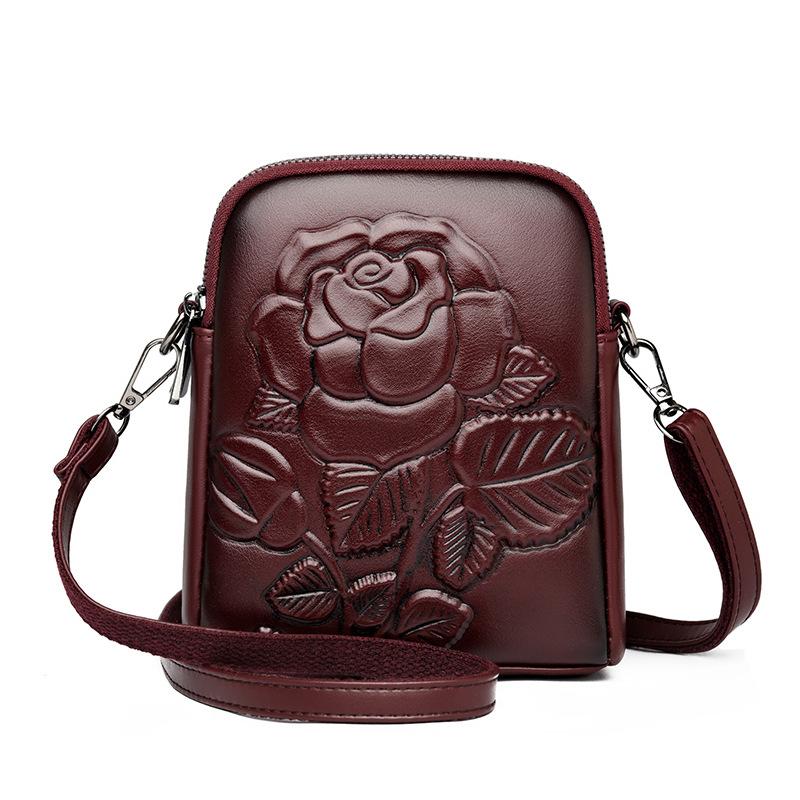 Borsa a tracolla casual in stile country con motivo floreale di rosa per il pendolarismo, con design elegante, piccola borsa a spalla per il resto