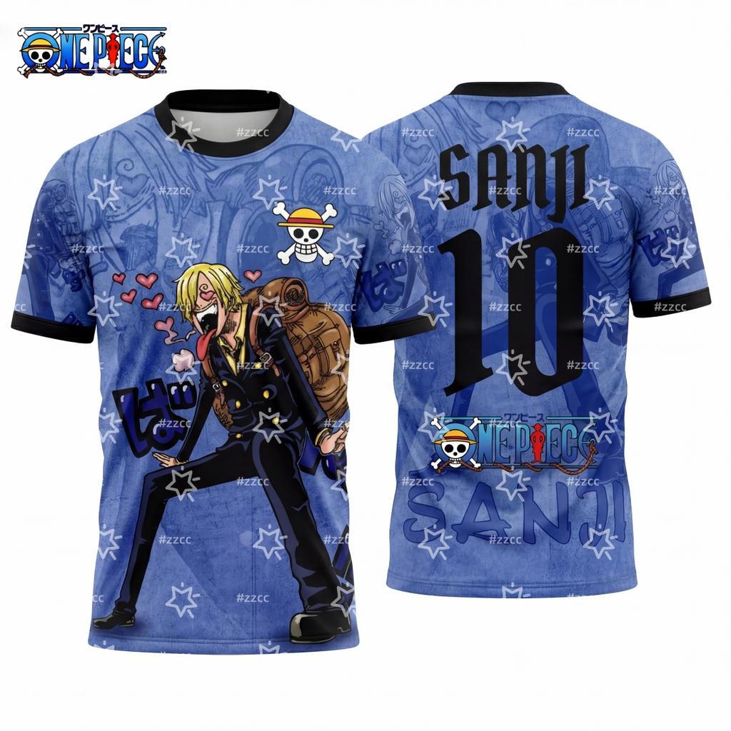 2026 One Piece Anime Jersey Outdoor Football Jersey Anime Graphic T-Shirt Dry Quickly Men's T-Shirt Kid's Clothing Tee Top