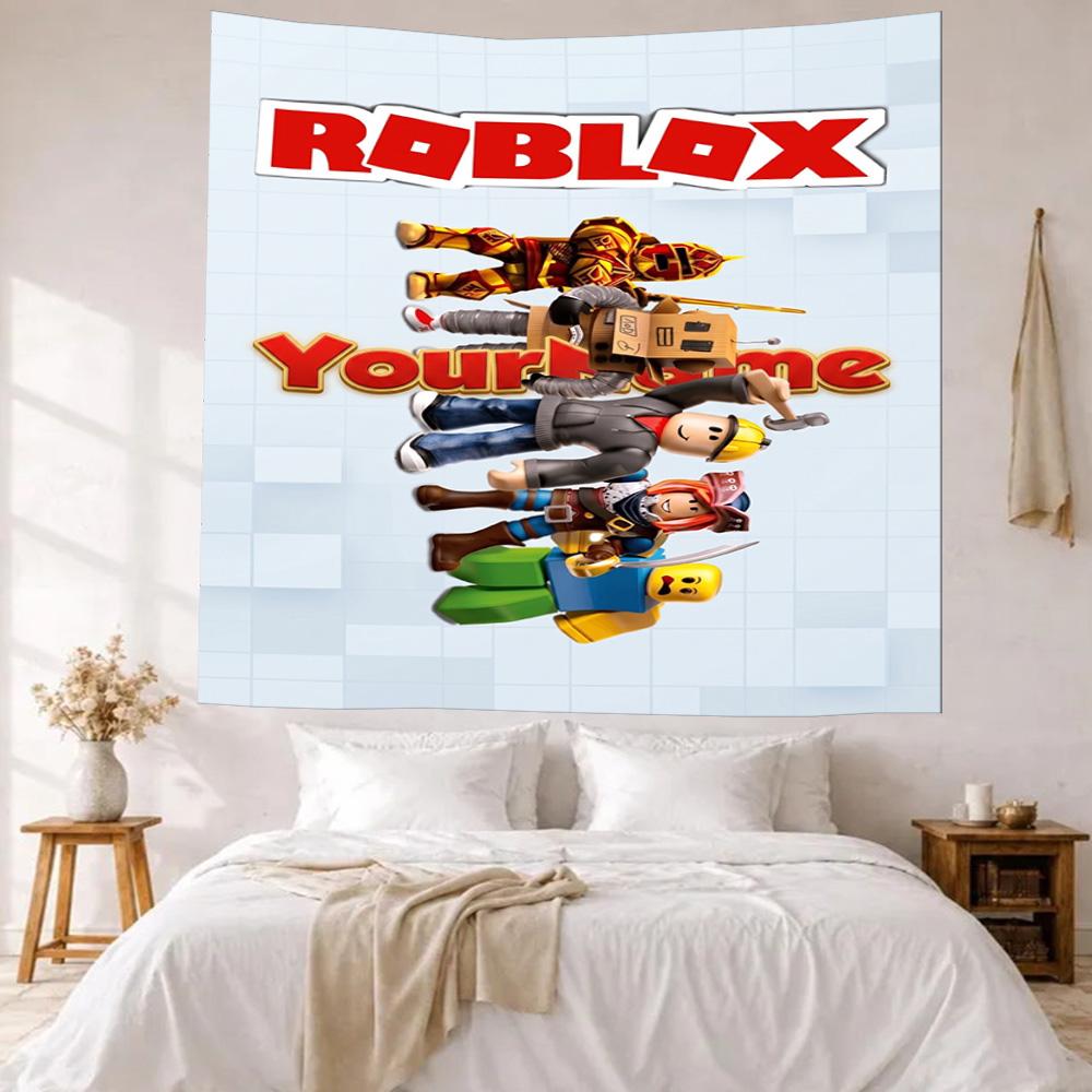 Roblox Personalizat Numele Tău Decor de Perete Tapiserie Artă Pentru Comemorare Animale de Companie Zi de Naștere Petrecere de Nuntă Fundal Cadou de Familie