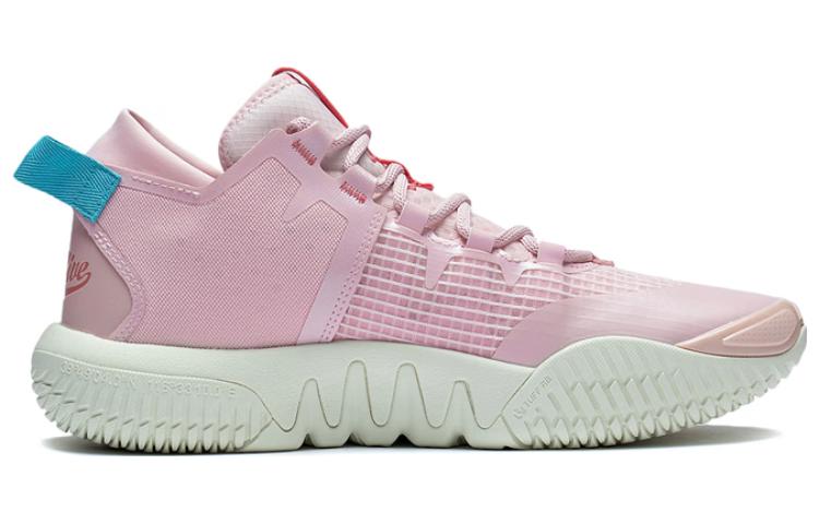 Li Ning Badfive 2 Low Comfortable Cushioning Slip Resistant Abrasion Resistant Low top Basketball Shoes Men's Pink ABFT029-6