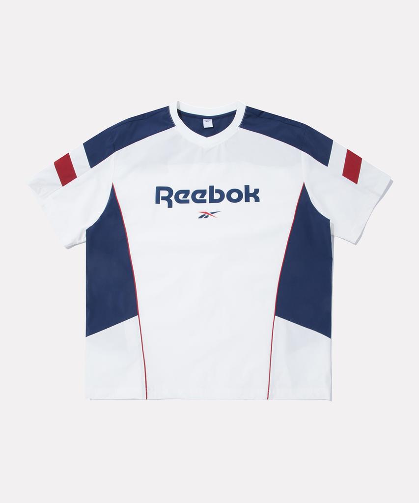 Reebok Ice Shield Short Sleeve Piste - White:Navy