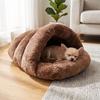 Warm Cat Sleeping Bag Soft Skin-Friendly Semi-enclosed Pet Nest Dog Nest Mat  Cold Weather