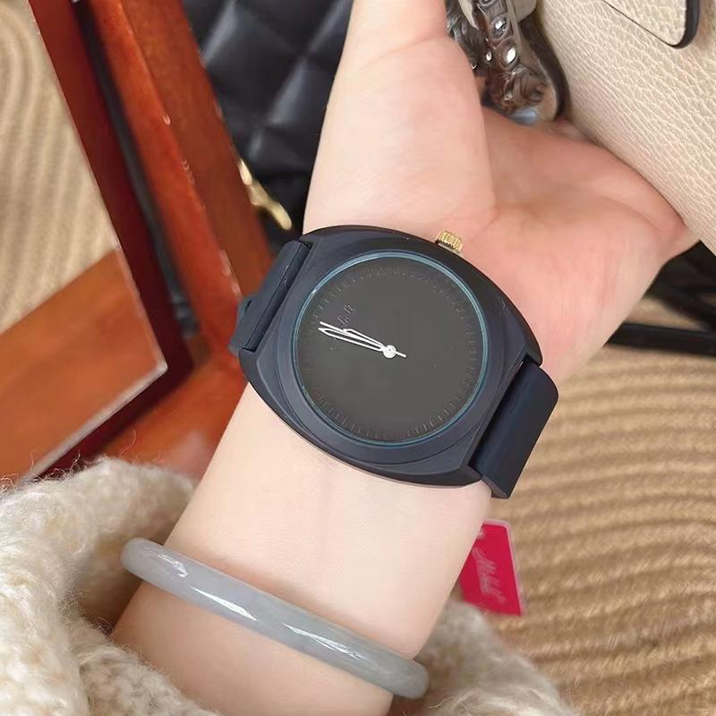Watch Waterproof Silicone Student Ladies Dopamine Color Large Dial Women'S Watch