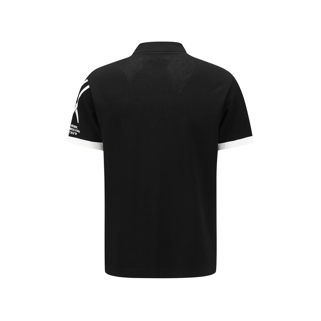 ANEW GOLF Men Logo Point Short Sleeve Sweater_Bk
