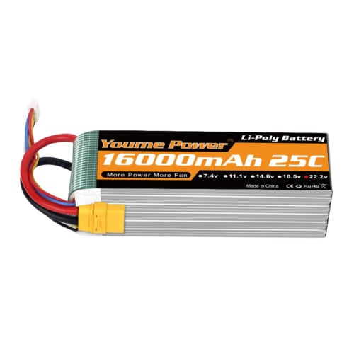 6s Lipo Battery Pack, 22.2V Lipo 16000 mAh 25C XT90 Plug, for Large Aerial Photography Drones DJIS800, DJI S900, S1000, S1000+, FreeFly, OnyxStar, Gry