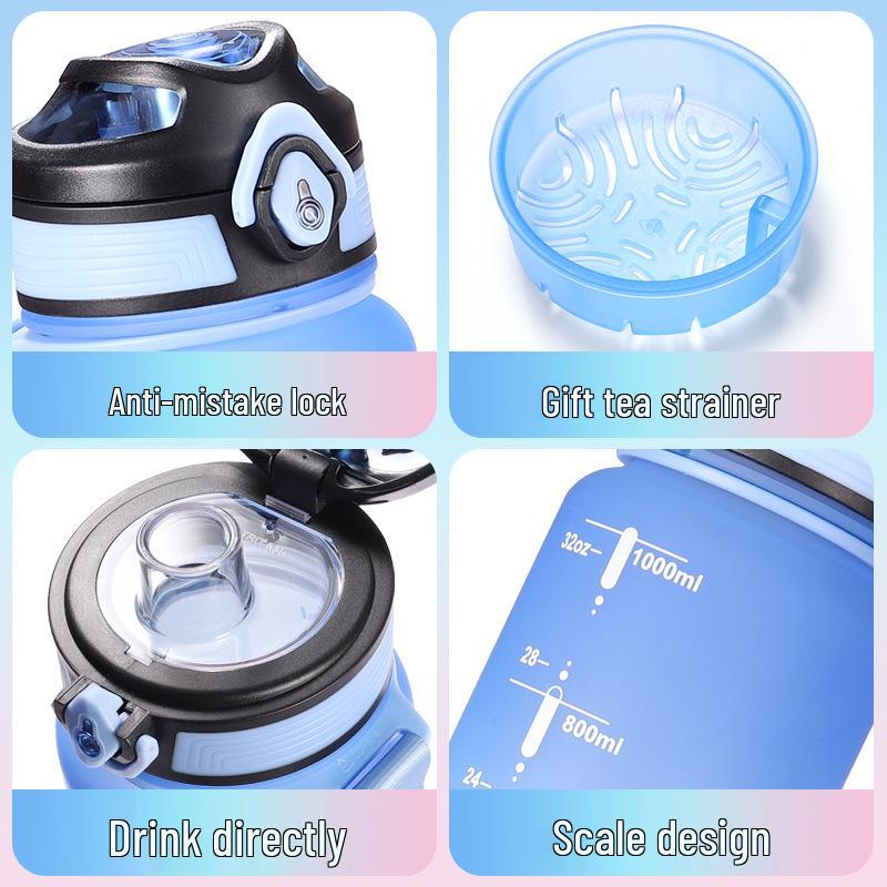 Gradient Frosted 1L Tritan Sports Water Bottle