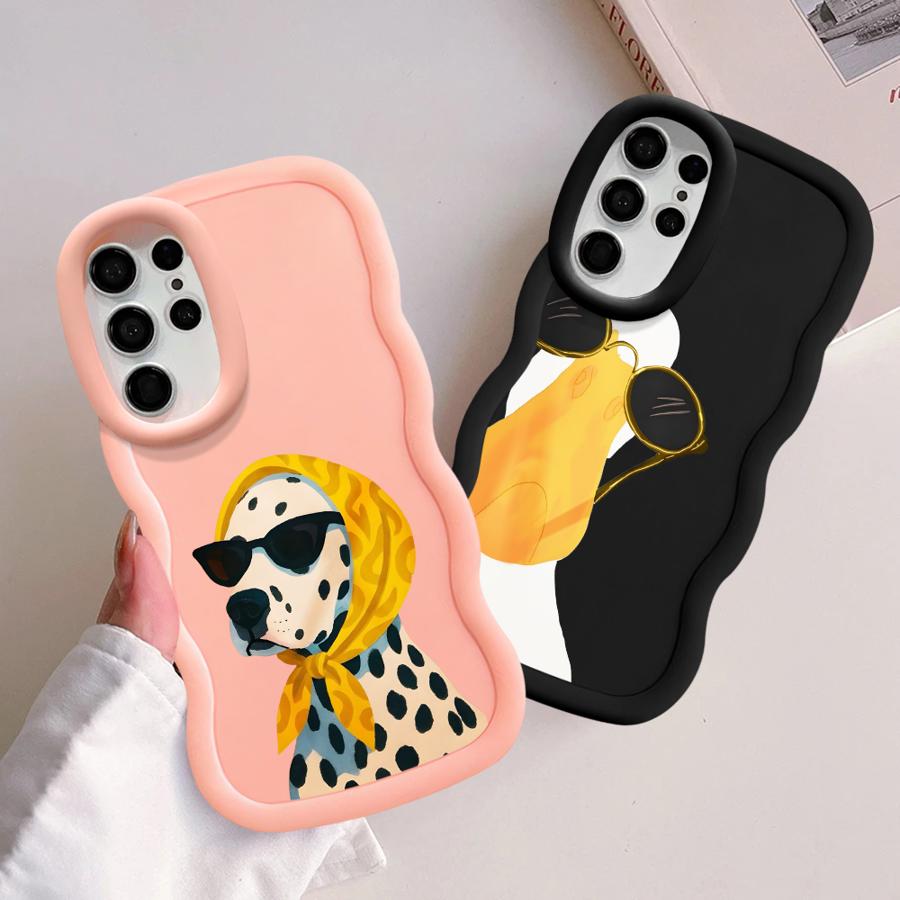 Case for Samsung Galaxy A25 S20 FE S23 Plus S24 S22 Ultra S21 S25 A26 Soft Phone Cover A34 A24 A55 A35 A54 A36 Cartoon Dog Duck