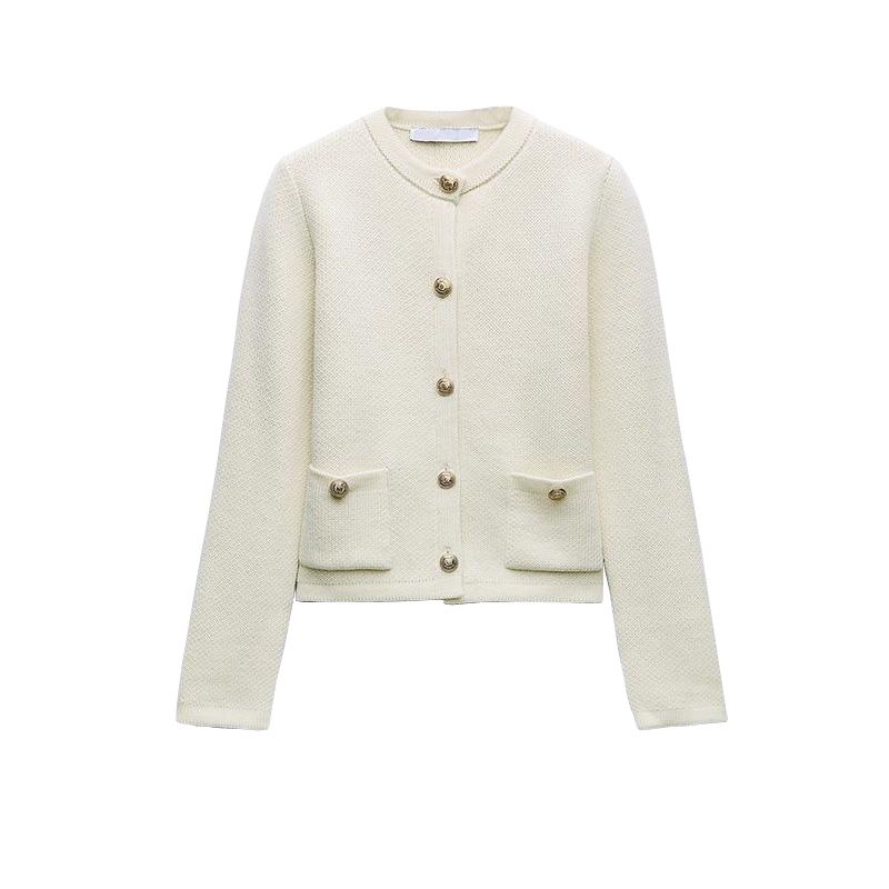 Spring New Arrival Classic Style Easiest for Match Decorated Row Button Knitting Outwear 6427034 3991001 6427124