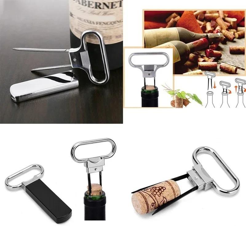 Portable Wine Bottle Opener Pumps Cork Waiters Corkscrew Out Handheld Labor Saving Cork Puller Foil Cutter Accessories