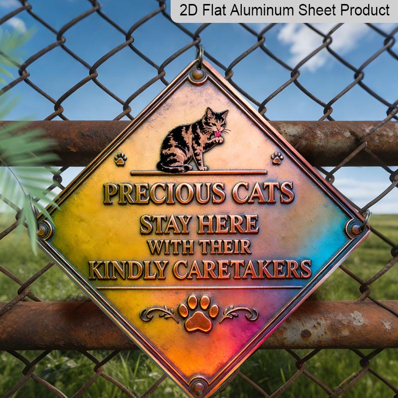 2D Flat - 1pc Design Featuring A Cat Companionship Theme, This Vintage Metal Sign, Makes A Perfect Home Decor Gift for Cat Lovers, Suitable for