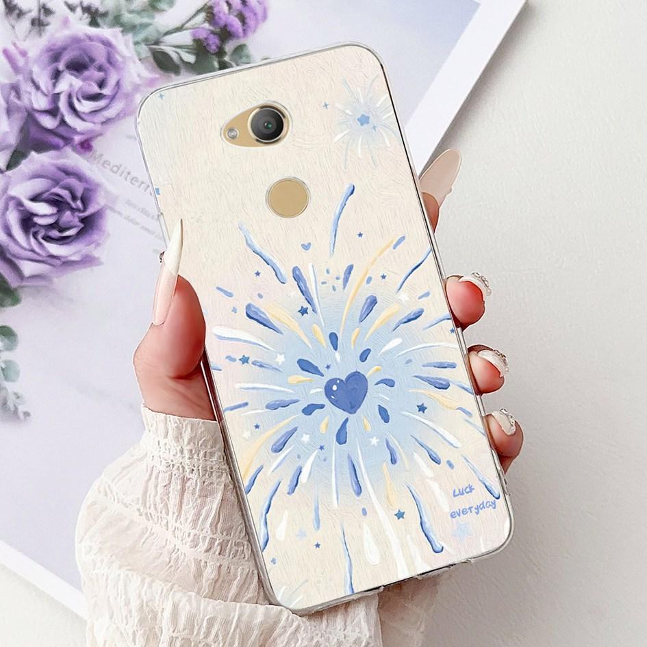 For Sony Xperia XA2 Case H3113 H3123 H3313 Cover Fashion Art Flower Painted Soft TPU Bumper on Sony Xperia XA2 Ultra H3213 Shell