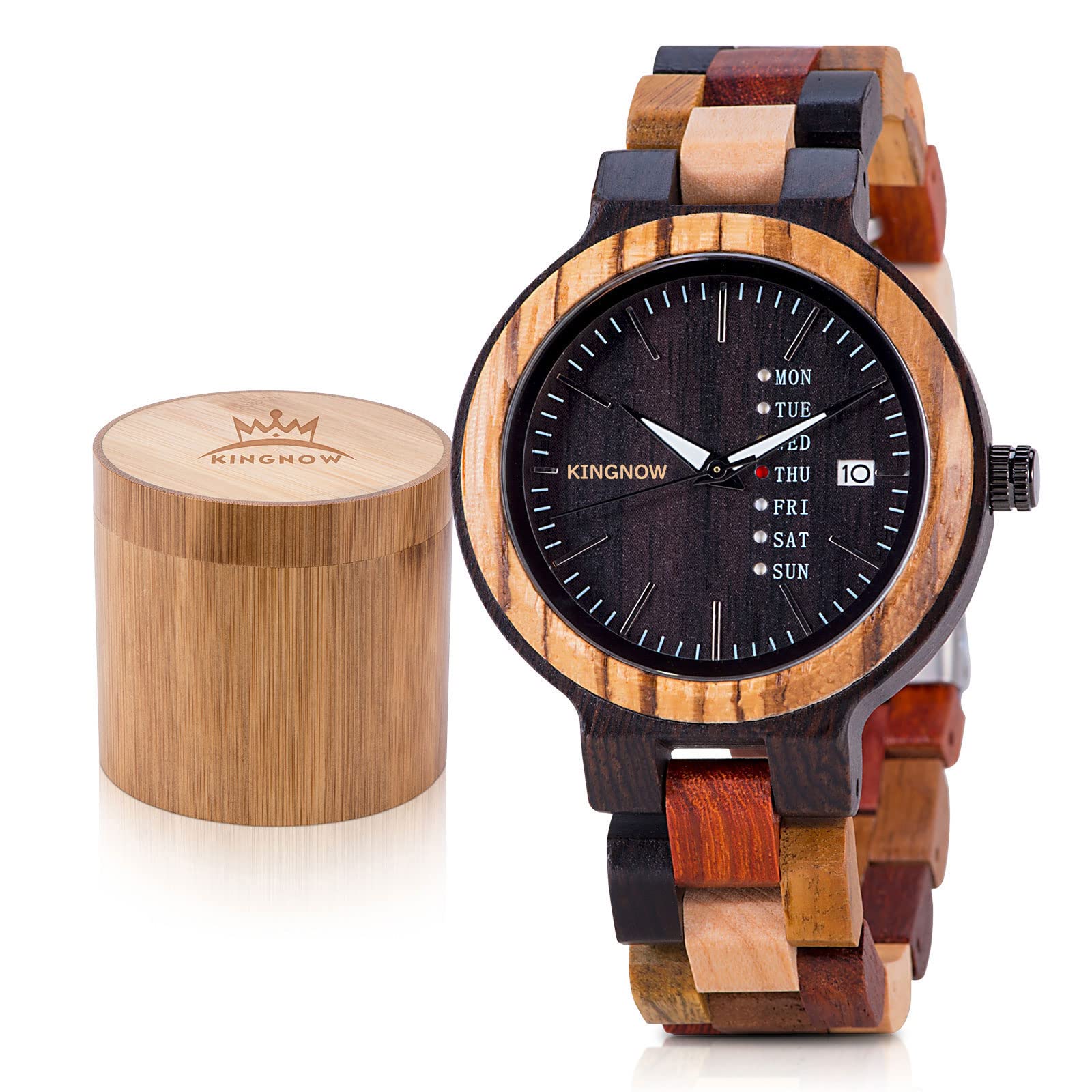 

KINGNOW Wooden Stylish and Made in Japan Quartz Perfect as a Birthday Anniversary or Day Gift Women s Wristwatch, Lightweight, Movement, Gift, Gift,