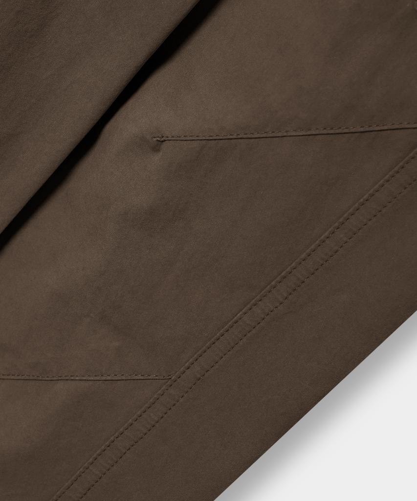 Dimiteulibeullaeg [Summer] Vlad Curved Elastic Waist Cargo Pants_Brown