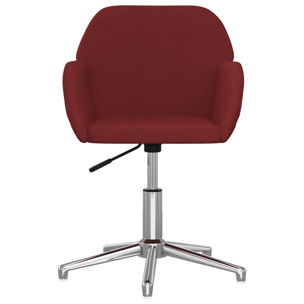 Office Chair Swivel Burgundy Fabric