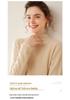 2025 Women's Autumn-Winter Pure Cashmere Half-High Neck Loose Knit Sweater Pullover