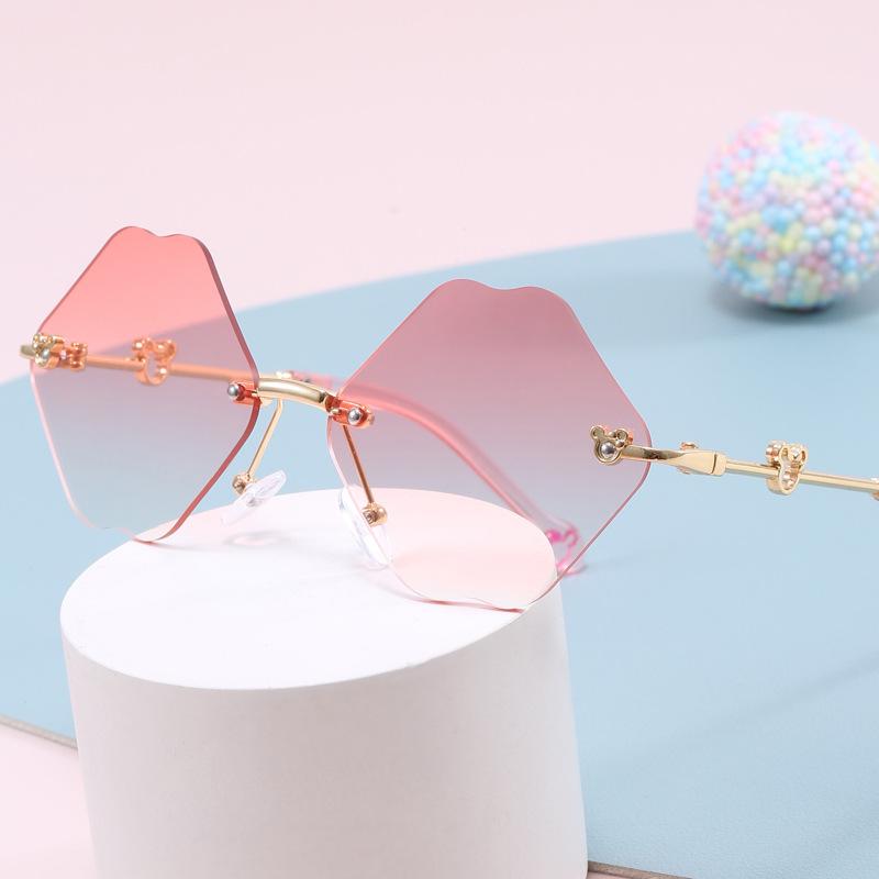 Fashion trend children's sunglasses metal hexagonal sunglasses boys and girls cute personality children's glasses