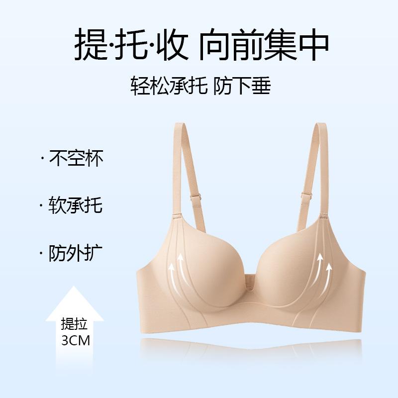 Small breasts gather underwear women's summer thin soft support, pull without marks, close the secondary breasts, anti-sagging upper support bra cover
