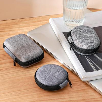 Portable Mini Hard Shell Digital Gadgets Storage Boxes Bag Artificial Leather Earphone Charger Case Data Cable