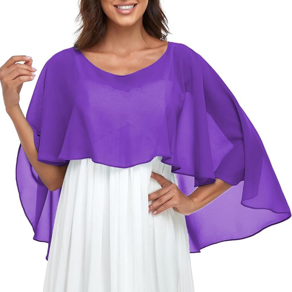 Sciarpa a scialle elegante con scollo a wrap e design facile da drappeggiare per donne, per banchetti, appuntamenti e occasioni casual e formali