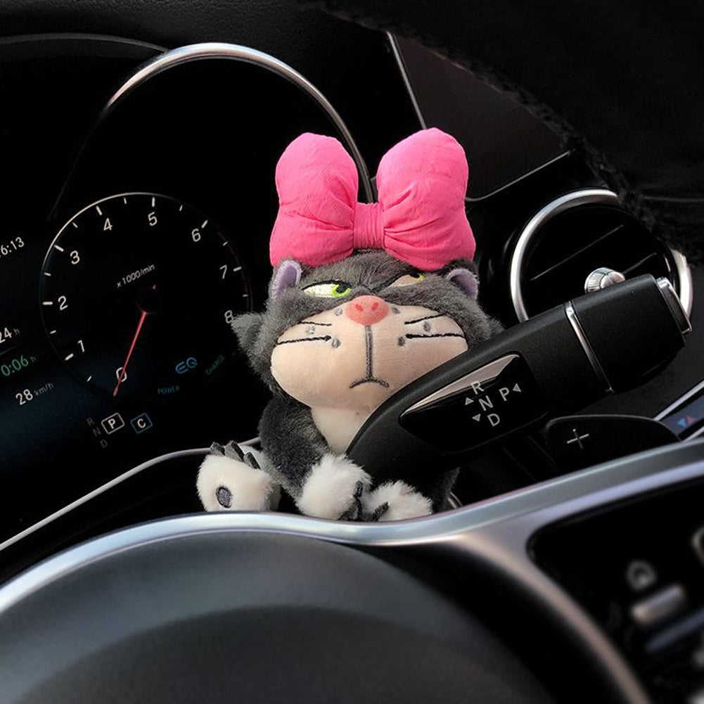 Cute Car Windshield Wiper Decorations Interior Plush Cat Doll Creative Gift Shoulder Pads Car Interior Decoration Accessories