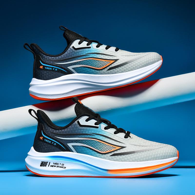 Spring running shoes, professional physical examination, student high school entrance examination venue training shoes, carbon board sports and leisur