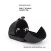 1pc Double-opening Black Leather Creative Jewelry Box Engagement Ring Box Jewelry Box Earrings Box Necklace Box Storage Box