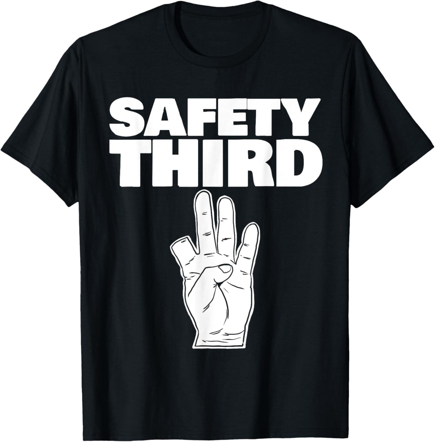 Safety Third funny missing finger Safety Third T-Shirt S разноцветный