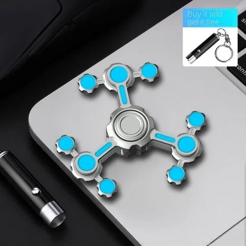 

Игрушка для снятия стресса Металлическая Светящаяся Вращающаяся Игрушка-спиннер Антистресс Вращающийся Ролик Ручка Светящийся Вращающийся Наконечник Волчок EDC Новинки
