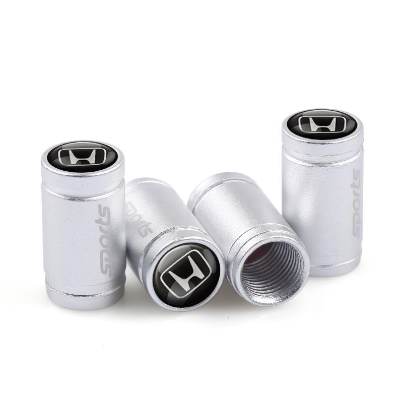 4Pcs Metal Car Badge Wheel Tire Valve Caps For Honda Civic XR-V HR-V City Accord Odyssey Spirior Jazz