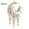 Clear Acrylic Floral Ornament Stained Glass Style Flower Suncatcher, Lily of The Valley Dragonfly Window Indoor Outdoor Decorative Piece Hanging