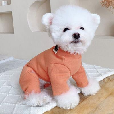 Fashion Teddy Bear Pet Four Legged Clothes Base Shirt Dog Pajamas Spring Jumpsuit Coat Schnauzer Cat Puppy Clothes Small Dog