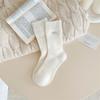 Ladies Winter Plush Thickened Warm Sweet Embroidered Bow Wool Pile Pile Socks