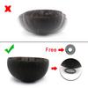 12-15cm  Natural Coconut Bowl Set Wooden Salad Ramen Bowl Coconut Wood Spoon Set Coco Smoothie Kitchen Tableware Coconut Bowl