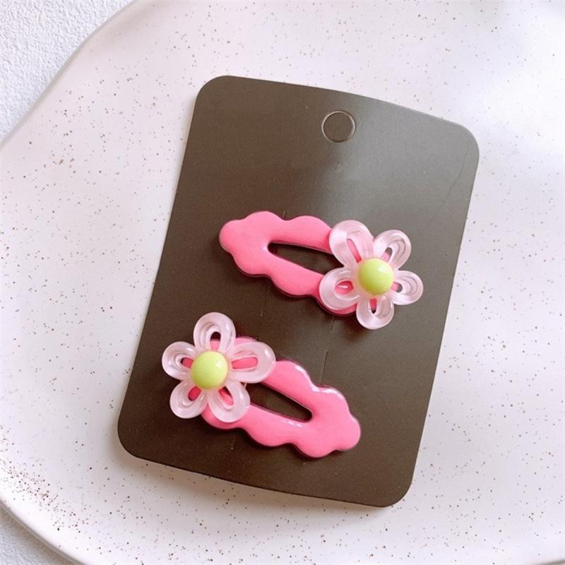 Colorful Hollow Flower Resin Crafts Cute Five-Petaled Flower Accessories Cute Hairpin Phone Cases Jewerly Decor Keychain