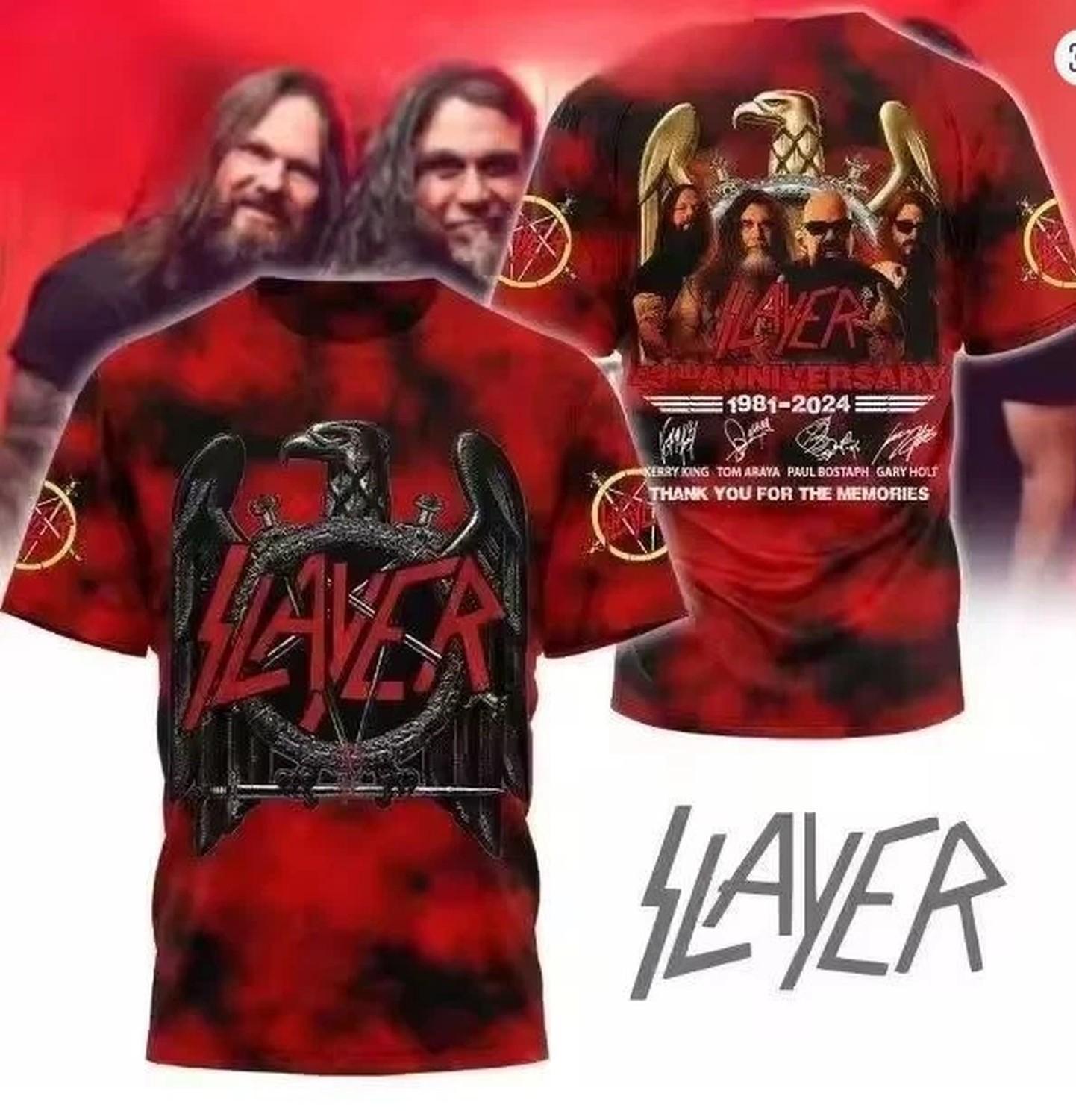 New Hot 2026 Slayer Band 3D T-shirt Good Design All Size XL