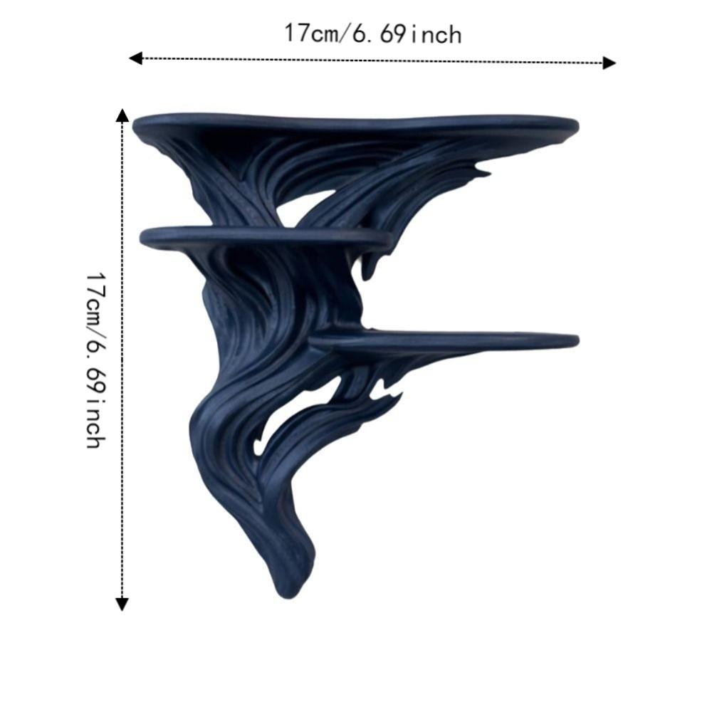 Stable Three Tier Wall Rack Irregular Shape Wall Storage Rack Collectibles Display