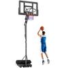 Outdoor Basketball Hoop with Wheels Adjustable Height 235-305 Cm Fillable Base and Weight Bag Black