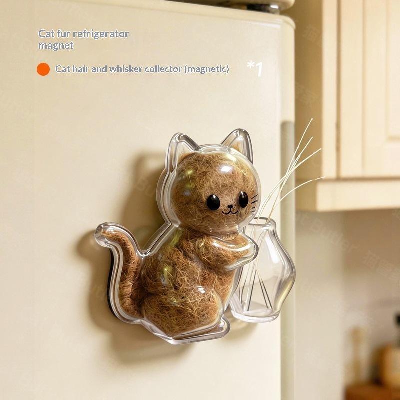 Transparente Katzenhaare Aufbewahrung Kühlschrankmagnete Haustierfell Andenken Kapsel DIY Souvenirs Katzen Schnurrhaare Sammler Kühlschrankmagnet