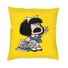 Humor Manga Mafalda Cushion Cover Sofa Home Decorative Quino Argentina Cartoon Square Throw Pillow Cover 40x40