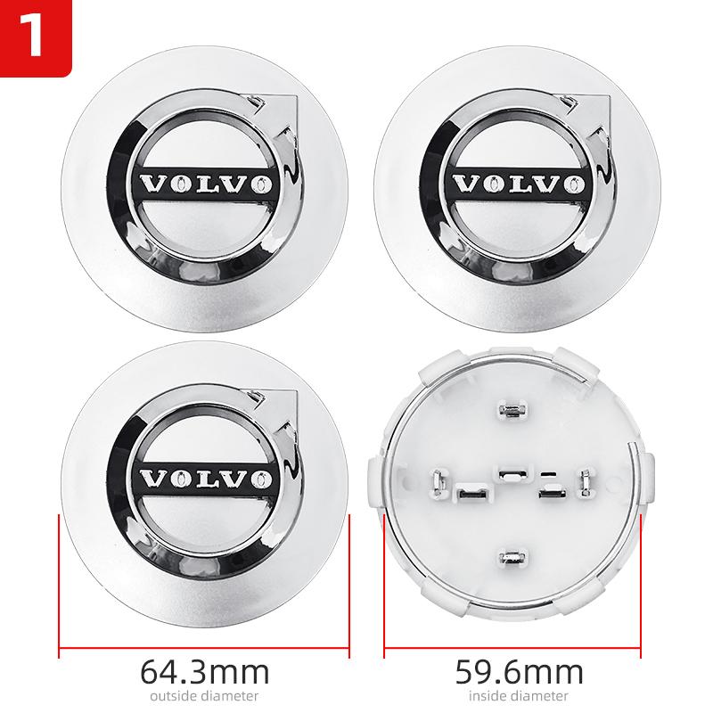 4 Stück/Set 64mm VOLVO Emblem Auto Radnabenkappe Für Volvo XC60 V70 S60 XC90 S80 V40 XC70 V50 Felgennabe Abdeckung Dekor Zubehör