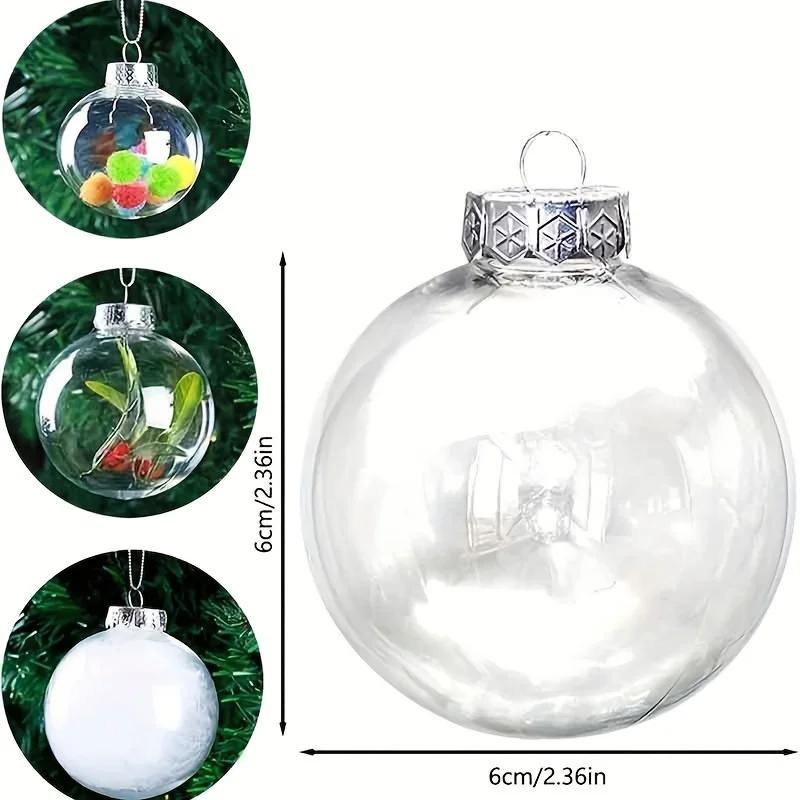 A Top Quality DIY Christmas Ornaments Set - Plastic Light Bulb & Candy Bottle Shapes Hanging Decorations for Tree Party
