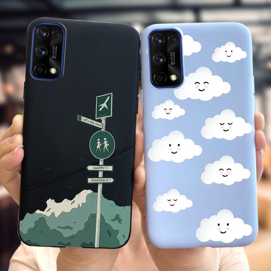 For Realme 7 5G Case RMX2111 Cover New Fashion Flower Girls Painted Funda Soft TPU Cases For Realme 7 Pro Realme7 RMX2155 Bumper