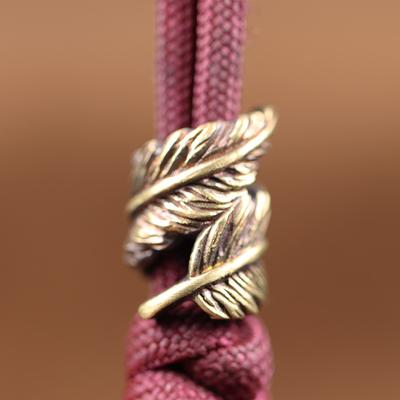 Plume Messing Messerperlen EDC Outdoor DIY Paracord Gewebtes Armband Zubehör Lanyard Anhänger Regenschirm Seil Taschenlampe Behänge