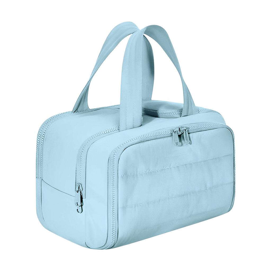 Elouva Toiletry Bag, Spacious Wide-Open Travel Cosmetic Bag With Hygienic Wet/Dry Separation & Bottle Design
